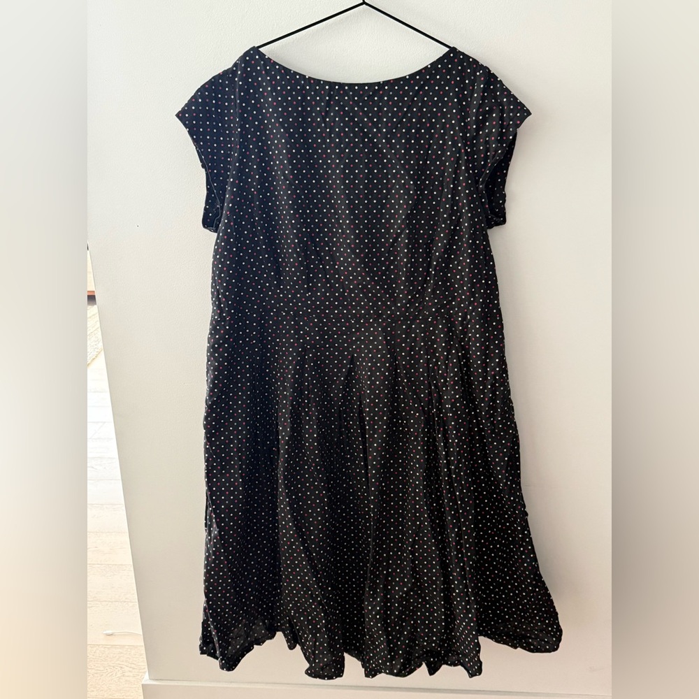 Elegant Black Polka Dot Dress